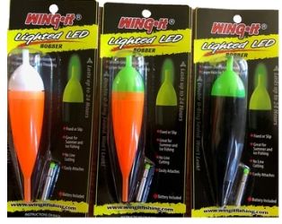 Wing It LED Lighted Bobber Large Orange/White