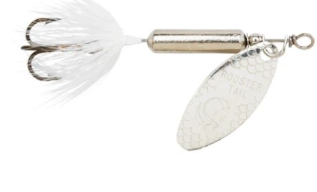 Yakima Rooster Tail (Option: 1/2 Chrome and White)
