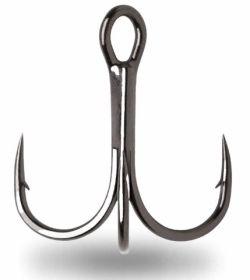 VMC Treble Hook Round Bend (Option: Black Nickle 1000ct Size 1)