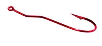 Tru Turn Worm Hook (Option: Red Size 4/0 3ct)